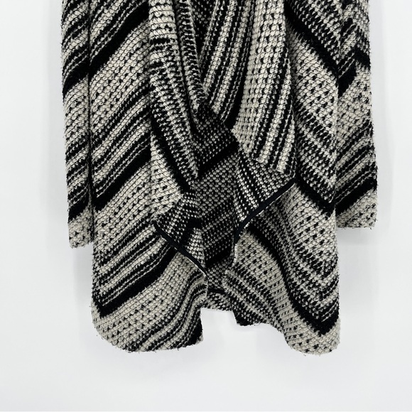 ba&sh Icare Open Front Knit Cardigan Black White - 1 (US Small) - Picture 5 of 11